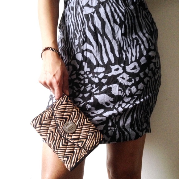 Vera Bradley Handbags - Vera Bradley • wristlet with zebra print NWOT